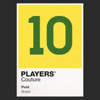 Pele 10 Football Shirt Frame Men's Hoodie – black close-up detail shot of the Pele 10 Football Players Couture logo design