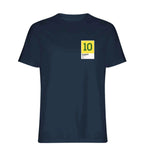 Pele 10 Football t-shirt – navy men's t-shirt featuring the Pele 10 Football Players Couture logo