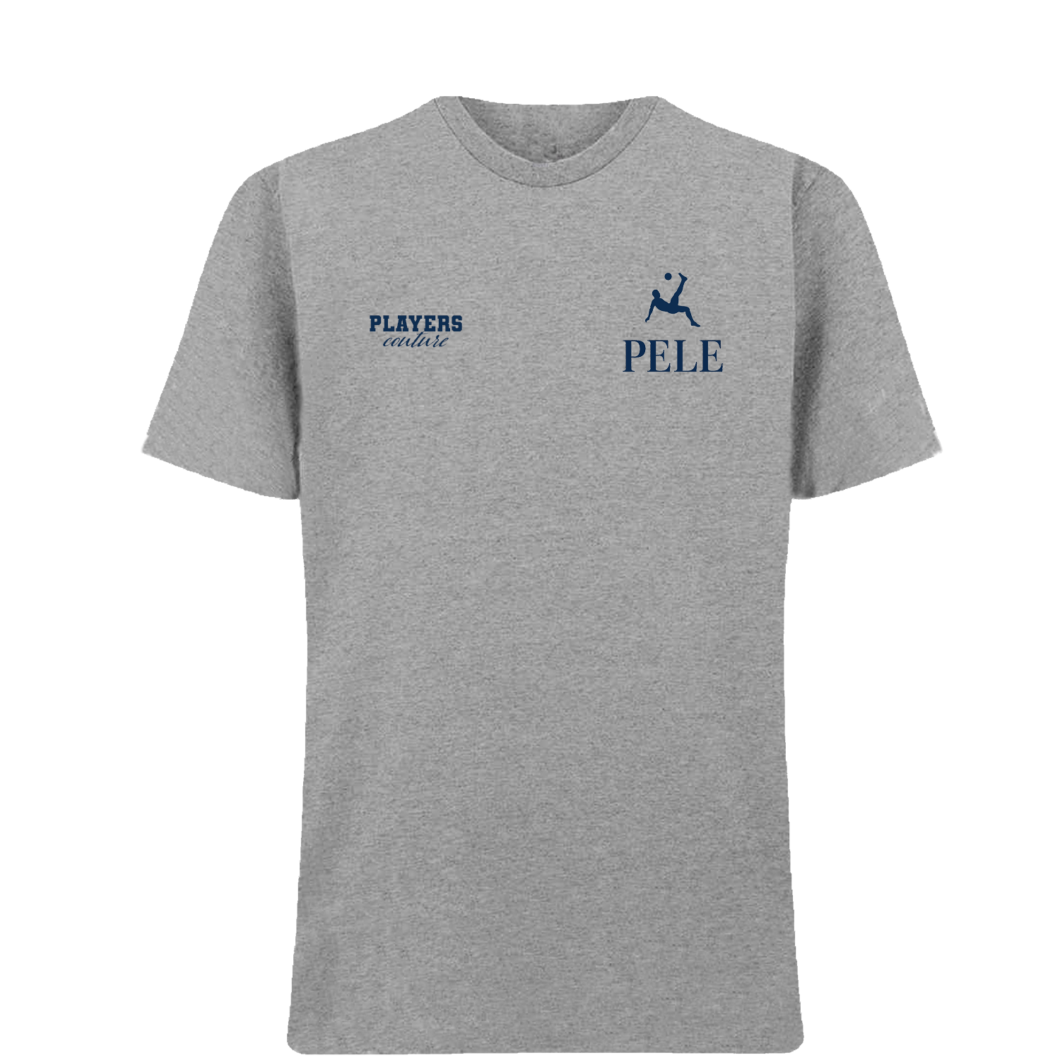 Pele Logo Players Couture Mens T-Shirt Gray