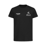 Pele t-shirt – black kids' t-shirt featuring the Pele Players Couture logo
