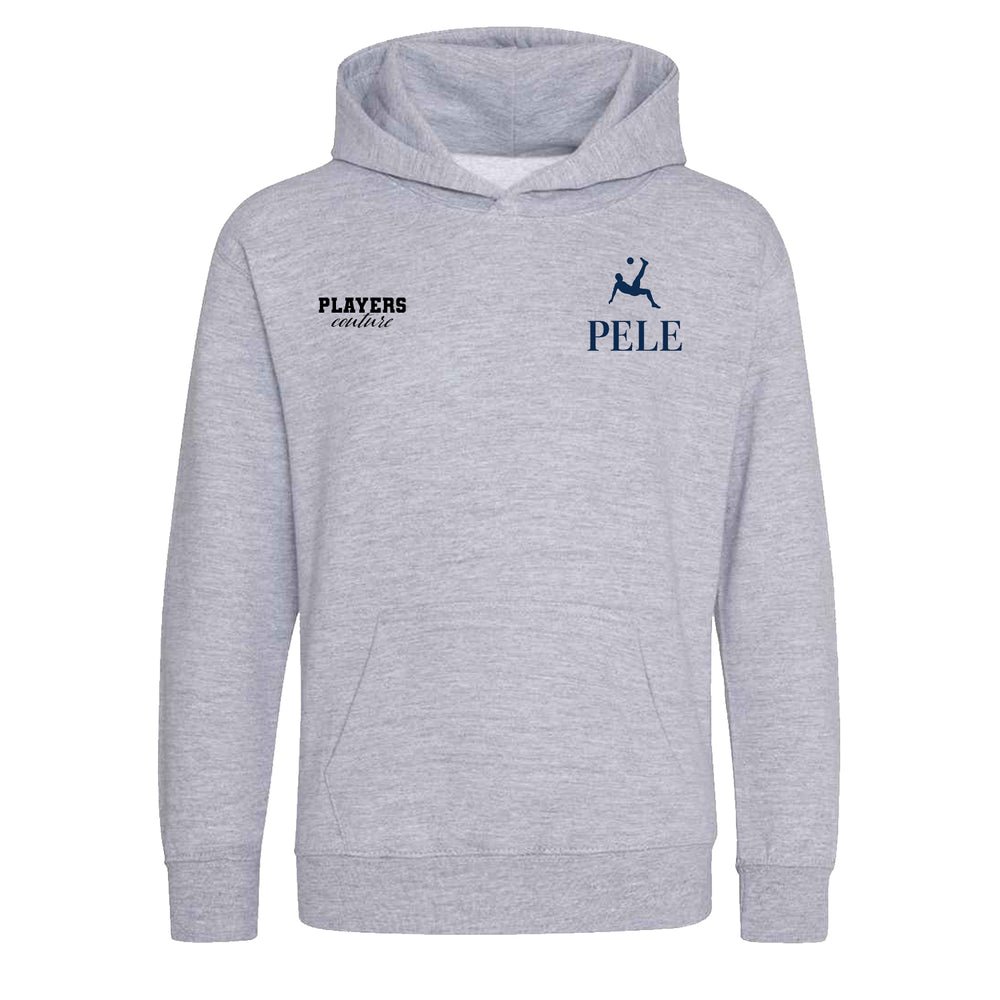 Pele Logo Players Couture Kids Hoodie Gray