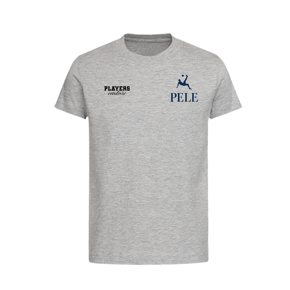 Pele Logo Players Couture Kids T-Shirt Gray