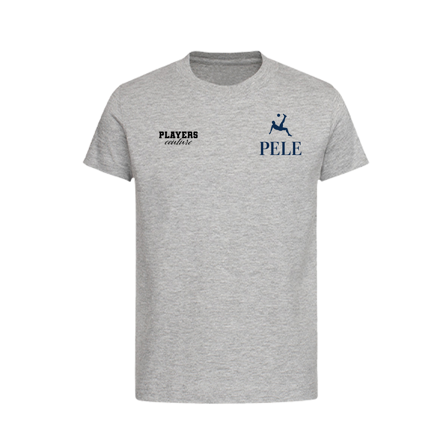Pele Logo Players Couture Kids T-Shirt Gray