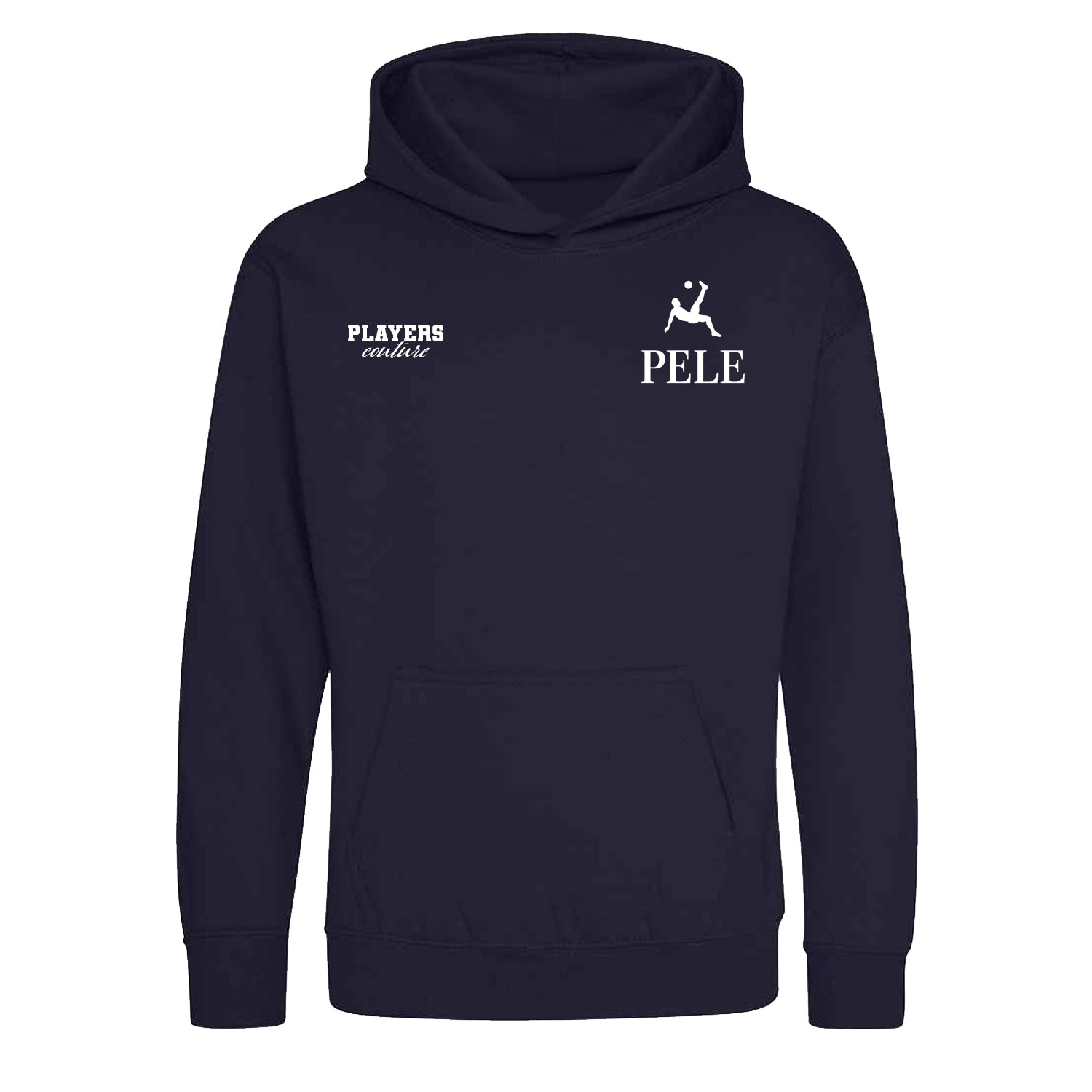 Pele Logo Players Couture Kids Hoodie Navy