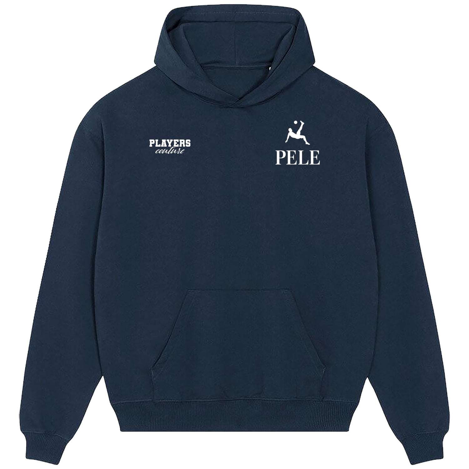 Pele Logo Players Couture Men's Casual Hoodie Navy