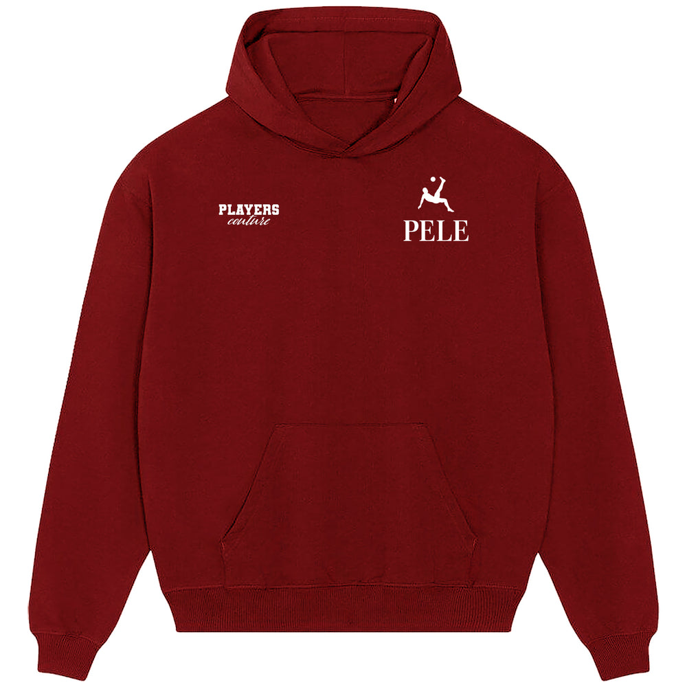 Pele Logo Players Couture Men's Casual Hoodie Red