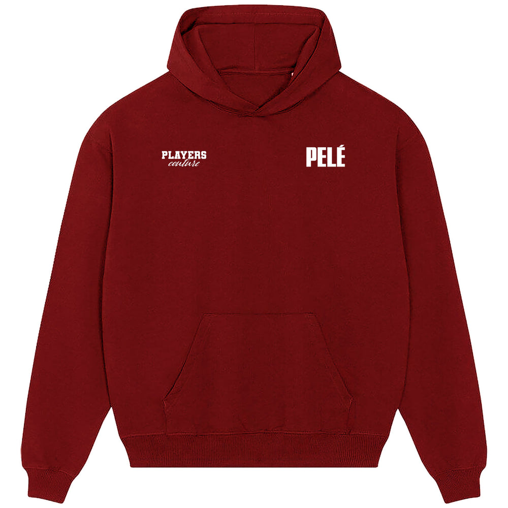 Pele Logo Players Couture Men's Casual Hoodie Red