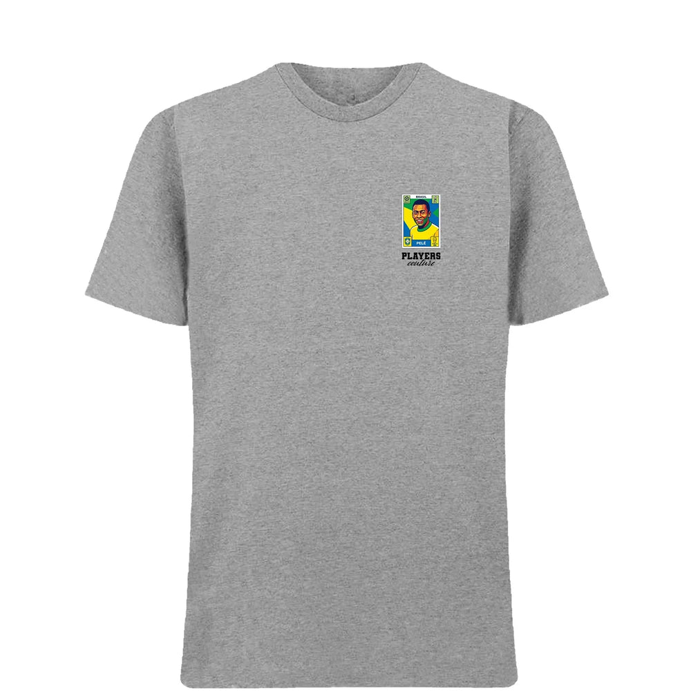 Pele World Cup t-shirt – grey men's t-shirt featuring the Pele World Cup Players Couture logo