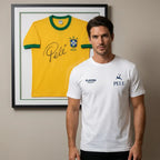 Pele Logo Players Couture Mens T-Shirt - White / S | Brazil, Fashion Collection, Football, Men's, Sao Paulo, T-Shirts, Volume 1