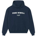 Penei Sewell hoodie – navy men's hoodie with white Penei Sewell letters and Players Couture logo on the chest