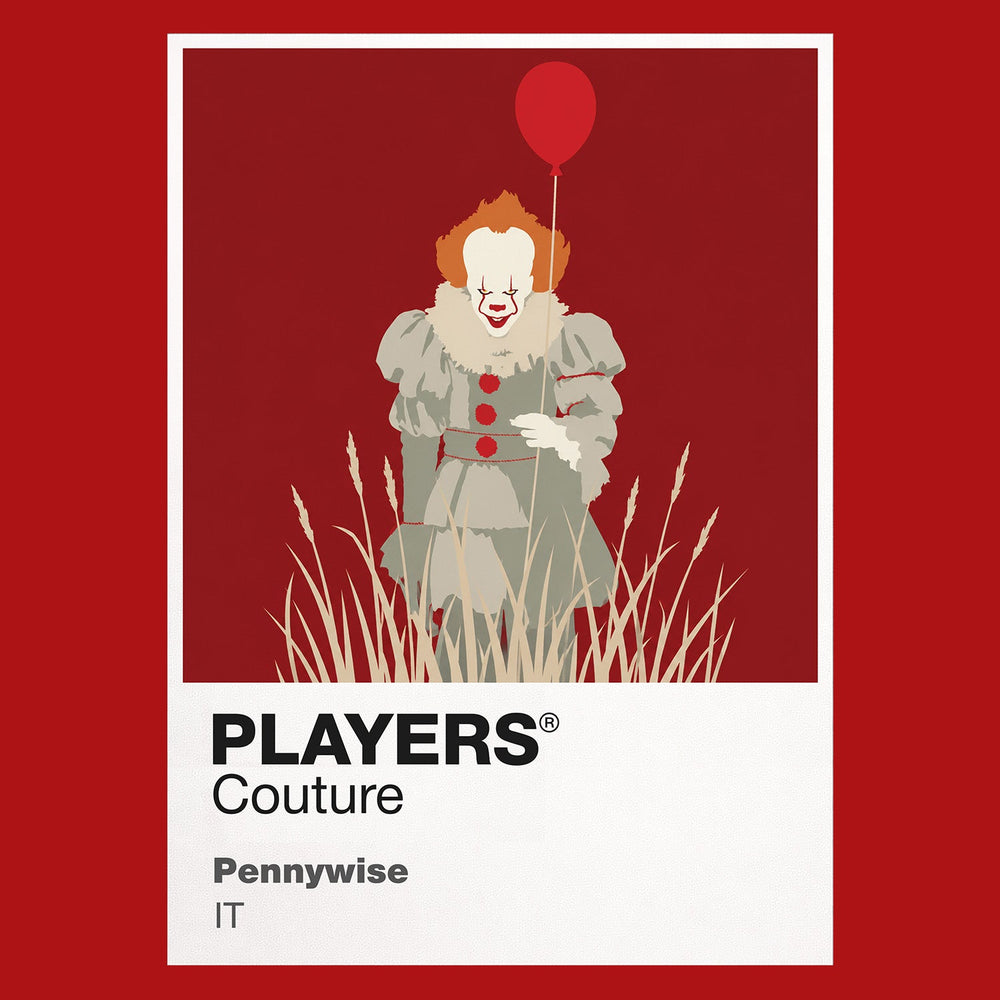 Pennywise Pennywise the Dancing Clown holding a red balloon at the entrance to Derry's sewers Icon Frame artwork in red