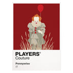 Pennywise Pennywise the Dancing Clown holding a red balloon at the entrance to Derry's sewers Icon Frame artwork on white