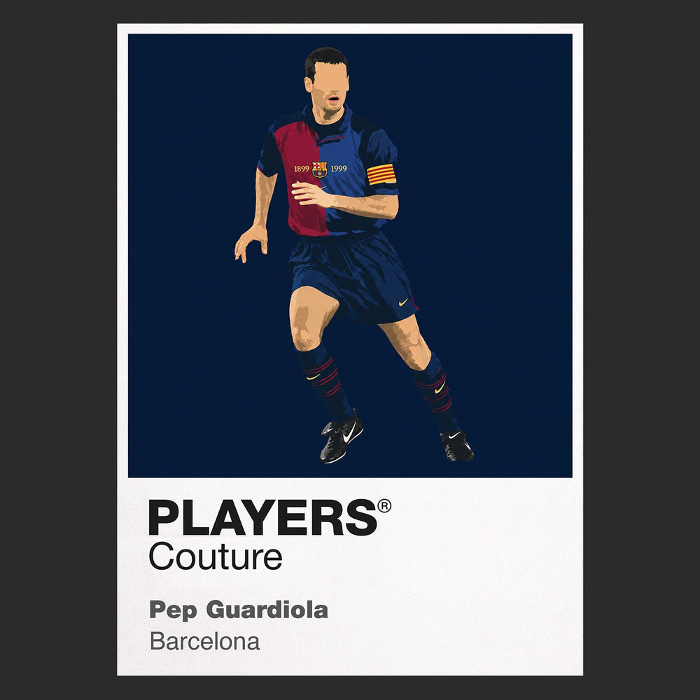 Pep Guardiola Barcelona black Icon Frame artwork detail