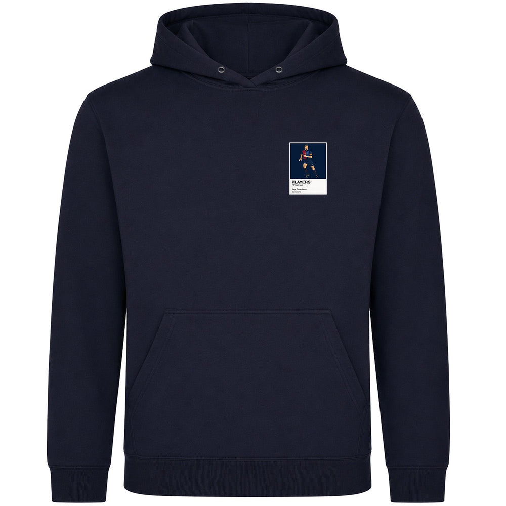 Pep Guardiola Barcelona Icon Frame Men's Hoodie – navy