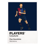 Pep Guardiola Barcelona white Icon Frame artwork detail