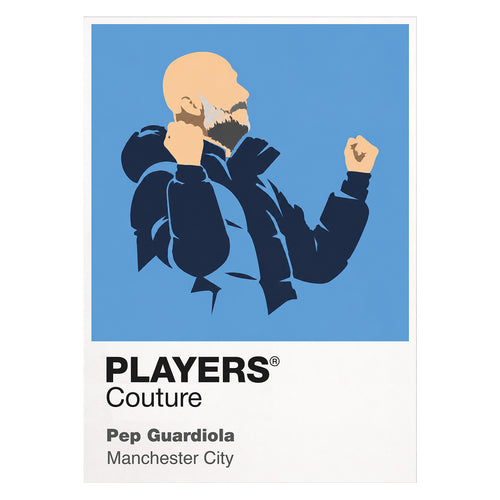 Pep Guardiola Manchester City Icon Frame — White