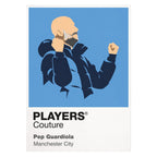 Pep Guardiola Manchester City Icon Frame — White