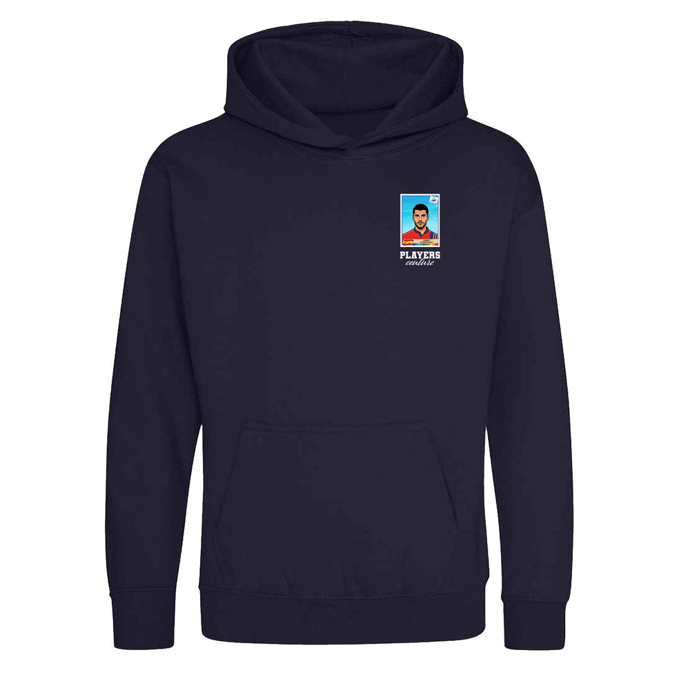 Pep Guardiola World Cup Sticker Kids Hoodie – pep guardiola sticker kids navy hoodie Players Couture design