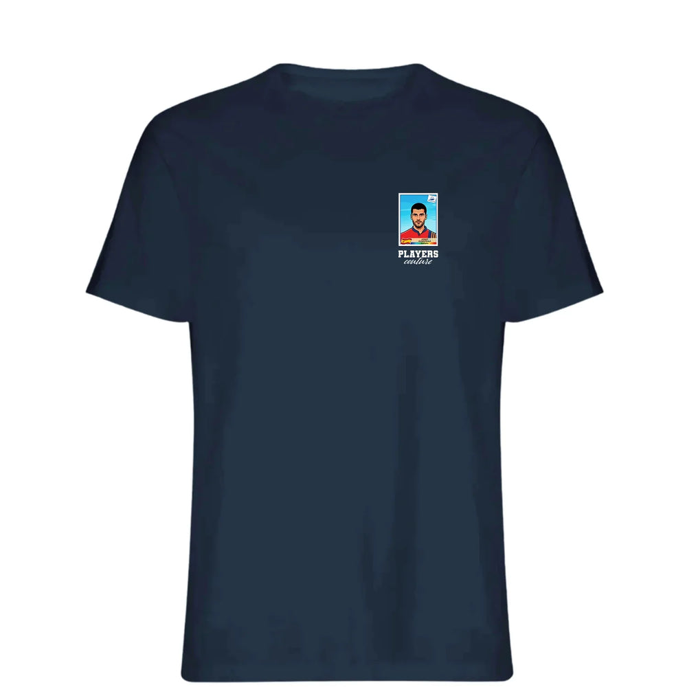 Pep Guardiola World Cup t-shirt – navy men's t-shirt featuring the Pep Guardiola World Cup Players Couture logo