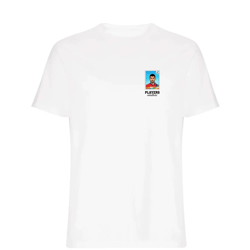 Pep Guardiola World Cup t-shirt – white men's t-shirt featuring the Pep Guardiola World Cup Players Couture logo