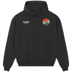 Pepe hoodie – black men's hoodie featuring the Pepe Players Couture logo