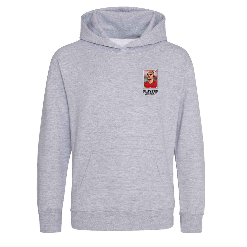Pepe World Cup Sticker Kids Hoodie – pepe sticker kids grey hoodie Players Couture design