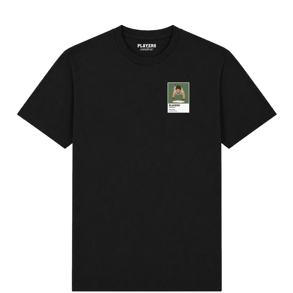 Pete Rose Reds Baseball Icon Frame Men's T-Shirt - Black