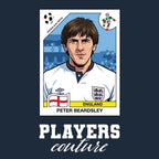 Peter Beardsley World Cup Sticker Kids T-Shirt – peter beardsley navy Players Couture design