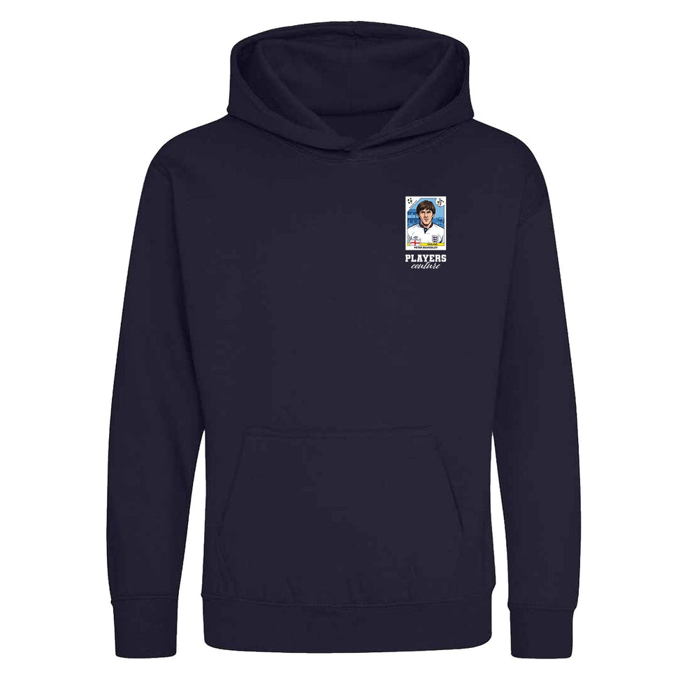 Peter Beardsley World Cup Sticker Kids Hoodie – peter beardsley sticker kids navy hoodie Players Couture design