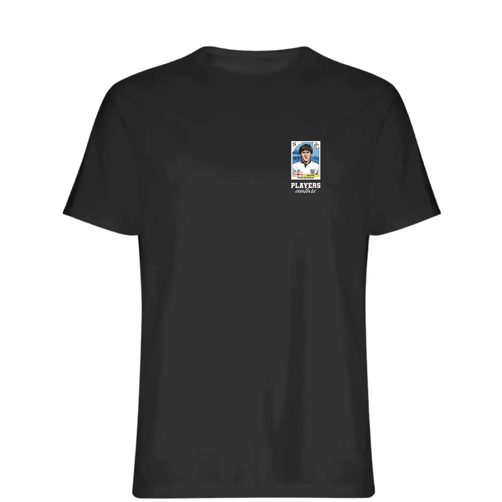 Peter Beardsley World Cup t-shirt – black men's t-shirt featuring the Peter Beardsley World Cup Players Couture logo