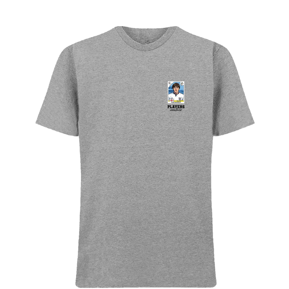 Peter Beardsley World Cup t-shirt – grey men's t-shirt featuring the Peter Beardsley World Cup Players Couture logo