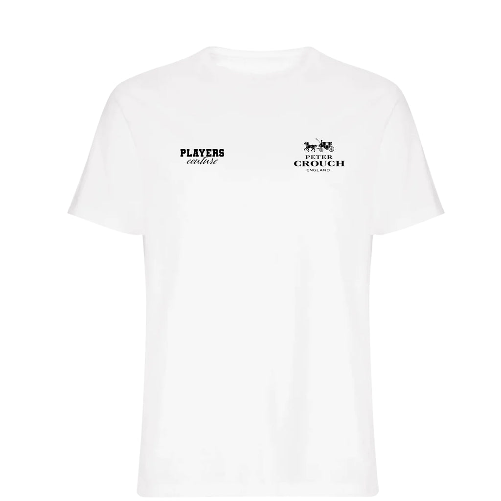 Peter Crouch Logo 2 Players Couture Mens T-Shirt White