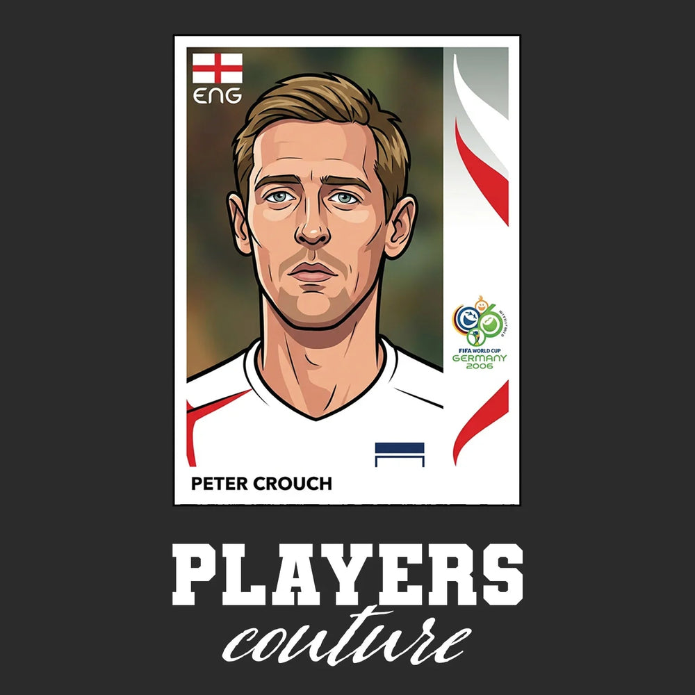 Peter Crouch World Cup Sticker Kids T-Shirt – peter crouch black Players Couture design