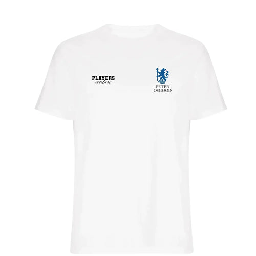 Peter Osgood t-shirt – white men's t-shirt featuring the Peter Osgood Players Couture logo