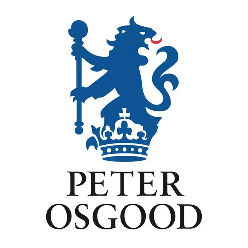 Peter Osgood Logo Men's Hoodie – white close-up detail shot of the Peter Osgood Players Couture logo design