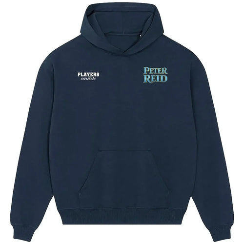 Peter Reid hoodie – navy men's hoodie featuring the Peter Reid Players Couture logo