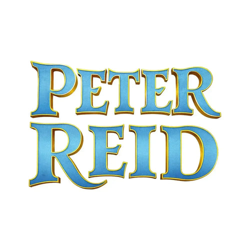 Peter Reid Logo Men's T-Shirt – white close-up detail shot of the Peter Reid Players Couture logo design