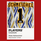Peter Schmeichel 1 Football Shirt Frame Men's Hoodie – red close-up detail shot of the Peter Schmeichel Players Couture logo