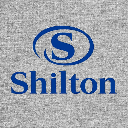 Peter Shilton Logo Men's T-Shirt – grey close-up detail shot of the Peter Shilton Players Couture logo design