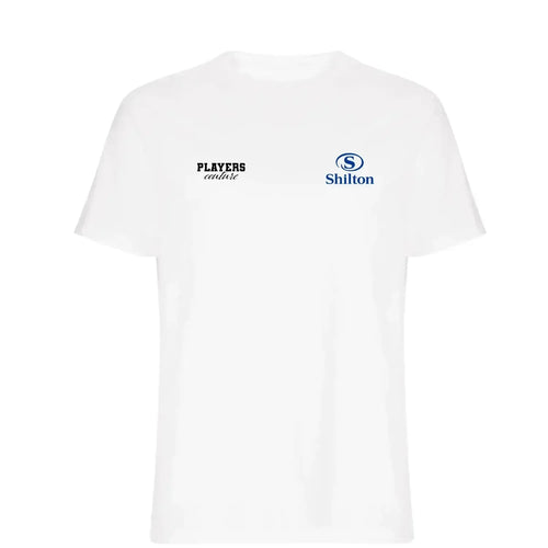 Peter Shilton t-shirt – white men's t-shirt featuring the Peter Shilton Players Couture logo