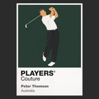 Peter Thomson Golf Icon Frame Men's Polo Shirt in Black - Players Couture Streetwear