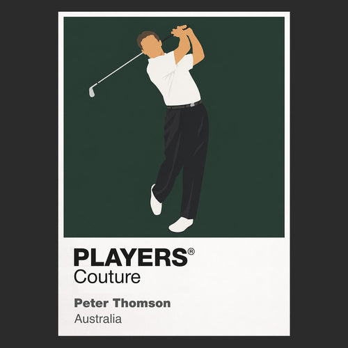 Peter Thomson Golf Icon Frame Men's Polo Shirt in Black - Players Couture Streetwear