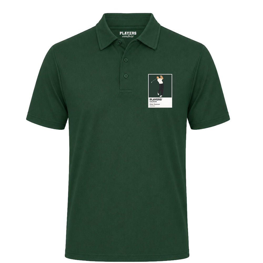 Peter Thomson Golf Icon Frame Men's Polo Shirt - Bottle Green