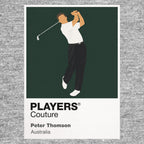 Peter Thomson Golf Icon Frame Men's Polo Shirt in Gray - Players Couture Fan Fashion