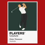 Peter Thomson Golf Icon Frame Men's Polo Shirt in Red - Players Couture Fashion