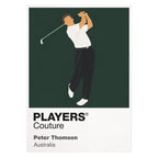 Peter Thomson Golf Icon Frame Men's Polo Shirt in White - Players Couture Fashion