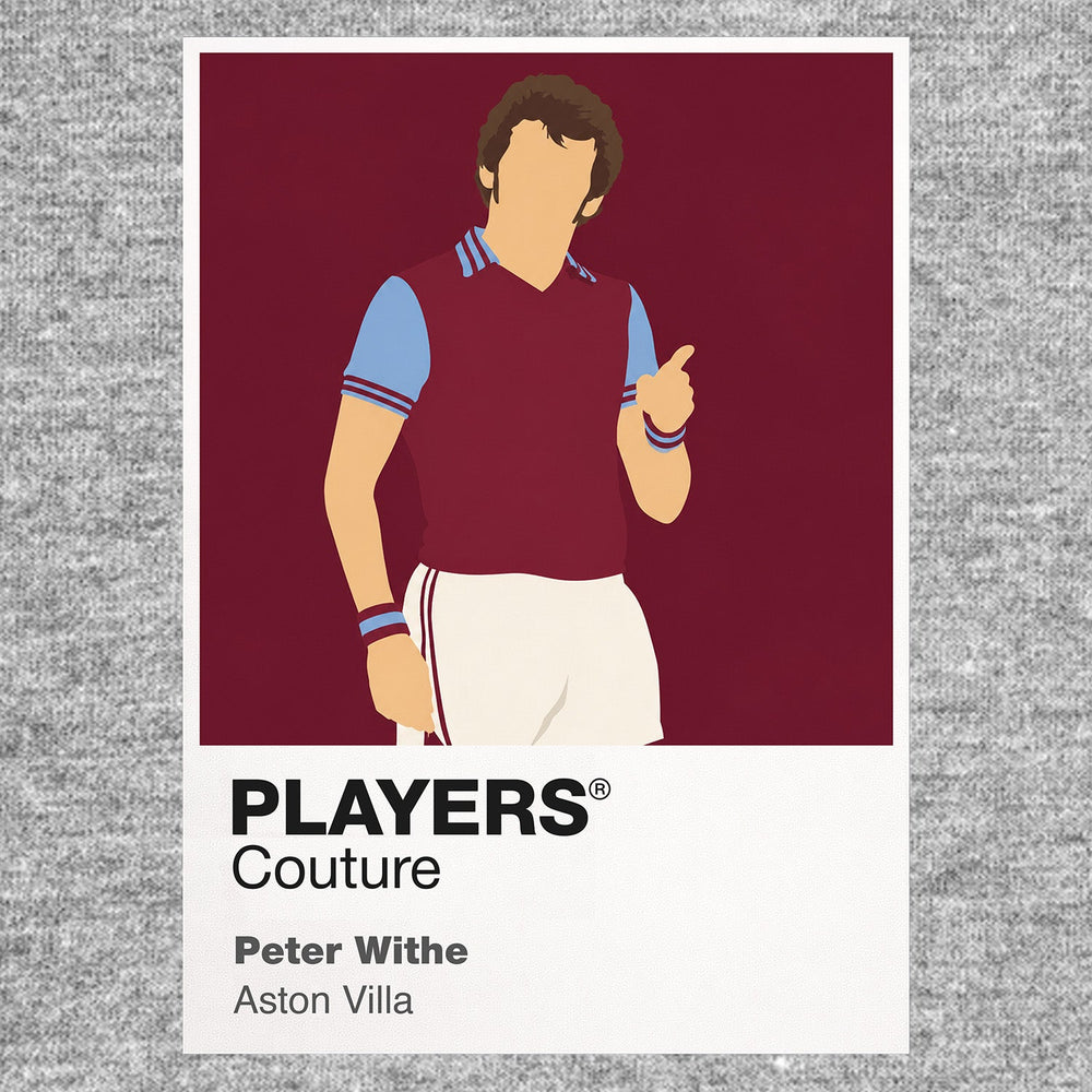 Peter Withe Aston Villa Icon Frame Men's Hoodie — Gray Artwork