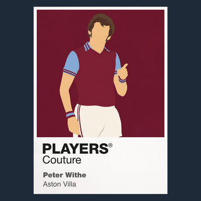 Peter Withe Aston Villa Icon Frame Men's Hoodie — Navy Artwork