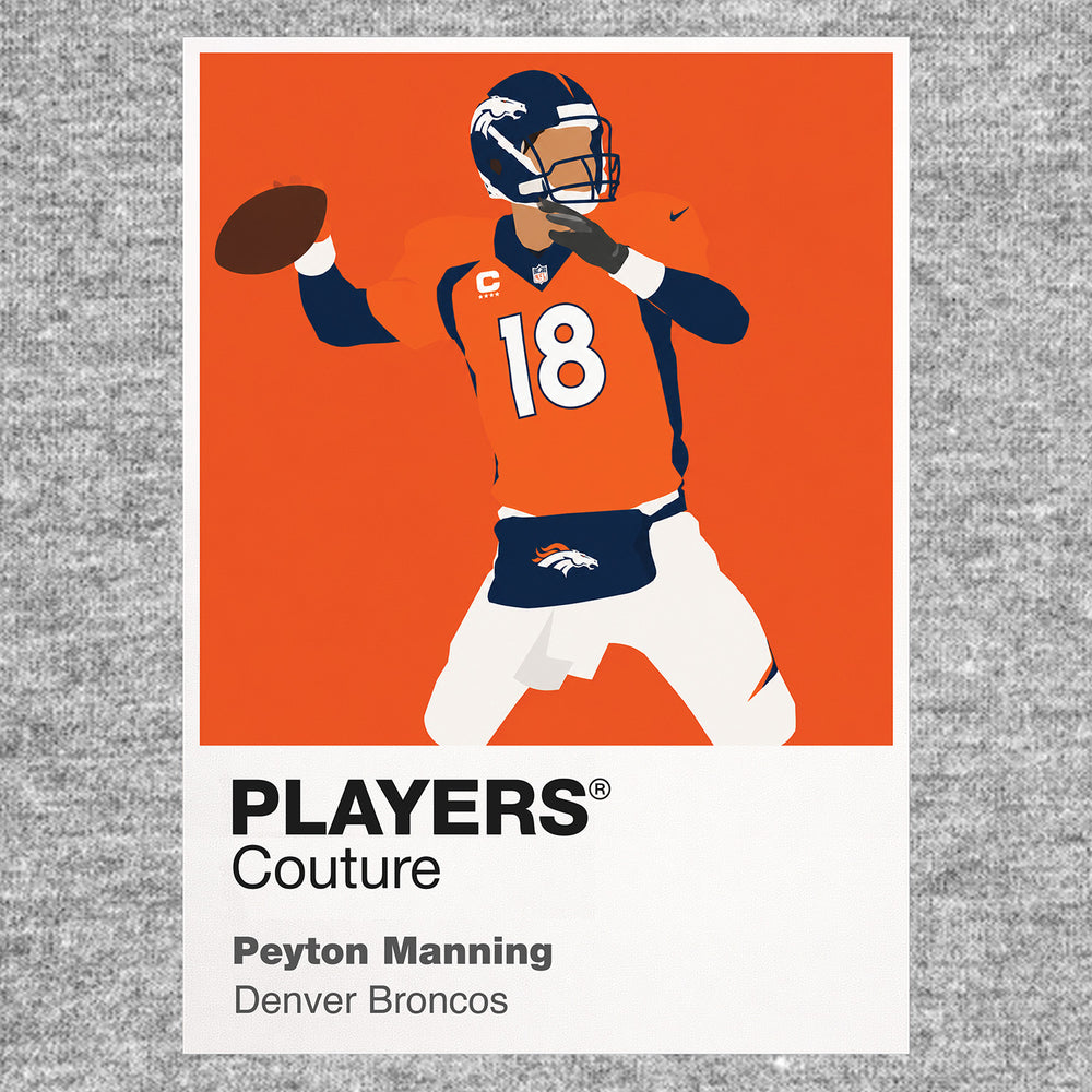 Peyton Manning Broncos American Football Icon Frame Men's T-Shirt