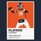 Peyton Manning Broncos American Football Icon Frame Men's T-Shirt